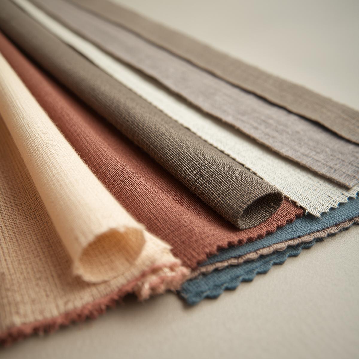 Fabric swatches and color samples