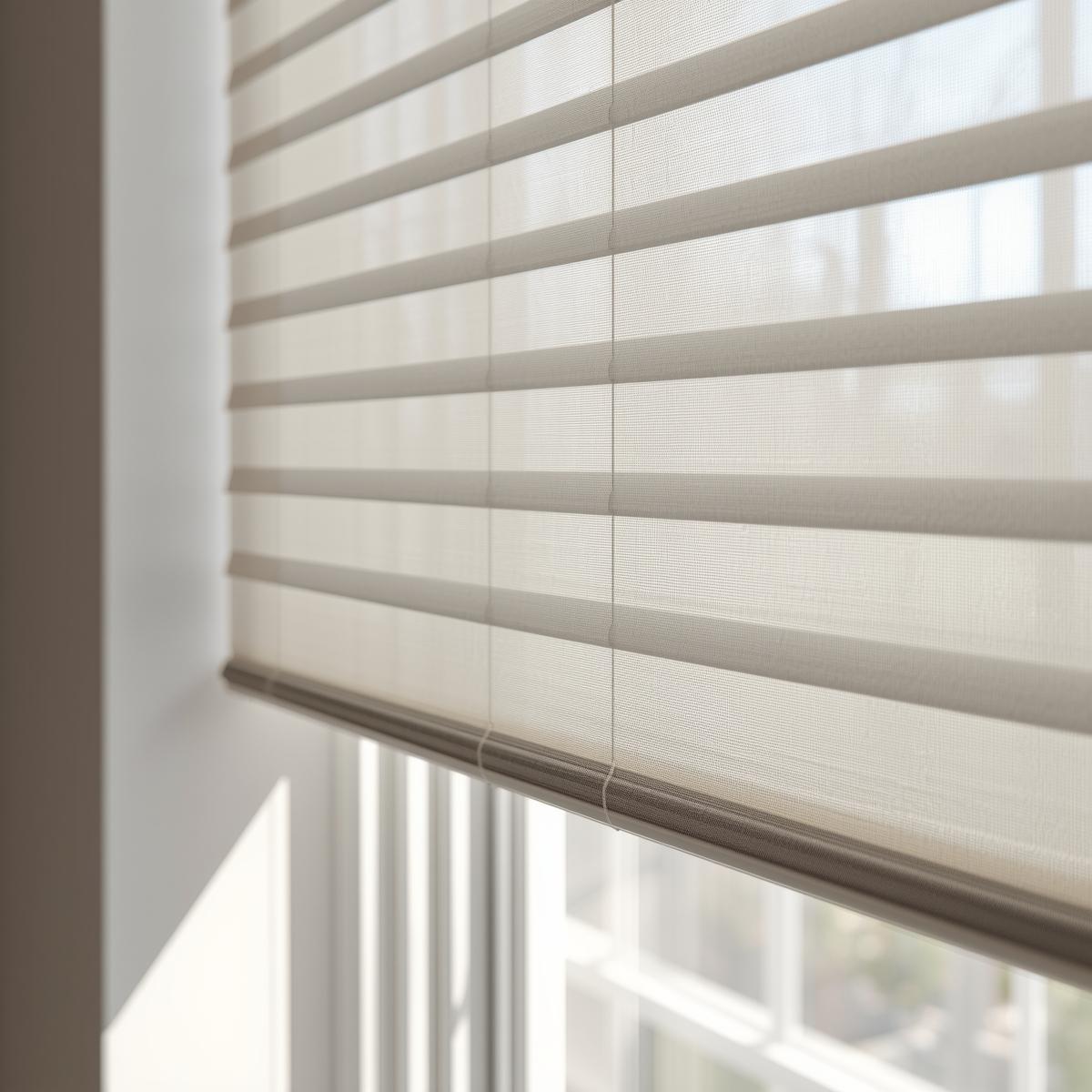 Motorized blinds in a modern home